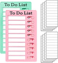 2 Pieces Chores Chart for Kids-Visual Schedule, Plastic Checklist Board, Detachable to Do List Whiteboard, Portable Routine Chart (pinkgreen)