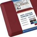 KitchenClouds Kitchen Mat Cushioned Anti Fatigue Rug 24"x70" Waterproof, Non Slip, Standing and Comfort Desk/Floor Mats for House Sink Office (Red)