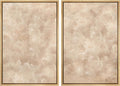 MUDECOR Framed Canvas Print Wall Art Neutral Abstract Minimalist Beige and Cream Tones Illustrations Modern Art Decorative Bohemian Colorful Chic for Living Room, Bedroom, Office - 24"x36"x2 Natural