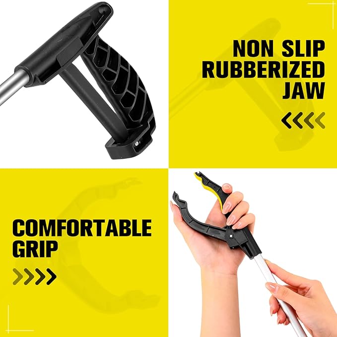 Sabary 6 Pcs Grabber Reacher Trash Pickers Bulk Tool 30'' Long Upper Back to School Litter Cleanup Heavy Duty Handy Mobility Aids Pick up Lightweight Nonslip Claw Elderly Arm Extension Stick