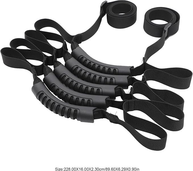 Adjustable Elderly Bed Ladder Pull Up Strap for Seniors and Disabled People, Four-Layer Assist Rope for Bed Climbing and Sit-Up Support, Elderly Mobility Aid for Bedroom Use