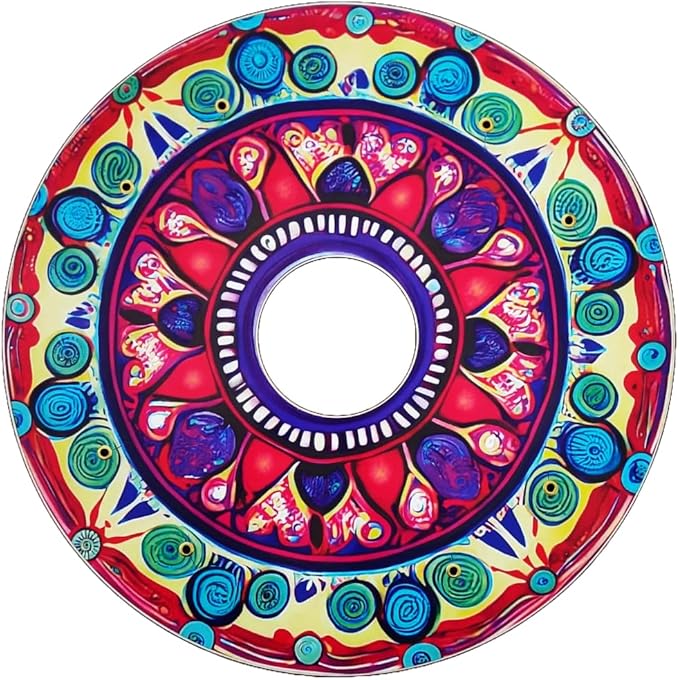Designer Cover for Wheelchair Wheels, Enhances Aesthetics, Easy Install/Remove, Lightweight, New Matt Finish (Rangoli Design)