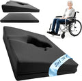 Gel Wheelchair Seat Cushion,Bed Sore Cushions for Butt,Office Chair Pressure Sore cushion,Memory Foam Pillow for bed,Pressure Ulcer Pain Relief,Relieve Sciatica,Coccyx,Washable Cover/Set Black