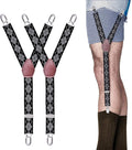 STAY GENT Y-Style Shirt Stays For Men with Non-Slip Locking Clamps and Adjustable Elastic Straps