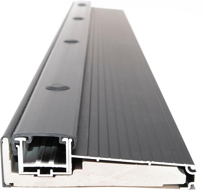 Adjustable Aluminum Threshold – Extra Short Width with Hidden Screws, Adapts to Any Height, Heavy-Duty for Residential & Commercial Use, Available in Multiple Sizes (Black, 36 inch)