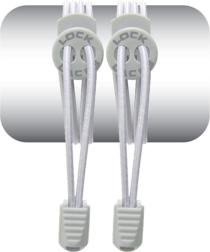 Lock Laces - Elastic No Tie Shoelaces 1 Size Fits All for Kids Adults Tieless Shoe Laces Tennis Shoes Sneakers