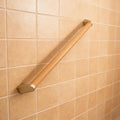 2 FT Modern Aluminum Handrail Set - ADA Compliant Indoor & Outdoor Stair Railing. 1.4" Diameter Grab Bar. Wall-Mounted with 90°Wall Return End. Ideal for Safe Grip，Rust Free(Cherry Wood Grain, 2 FT)