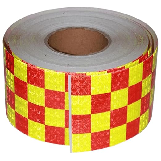 Reflective Tape 4 inch X 166 feet, Outdoor Waterproof Hazard Conspicuity Safety Warning Industrial Marking Tape