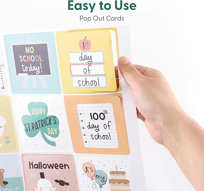 The Peanutshell Learning Calendar Wall Chart - Homeschool Supplies, Interactive Pocket Chart for Toddlers & Kids - Preschool Learning Activity Board, Circle Time Board for Classroom - Good Day