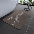 Bath Mat, Bathroom Mat Rugs Super Absorbent Shower Mats Non Slip Quick Dry Thin Rubber Mats for Bathroom Floor Fit Under Door, Shower Rug for Bathtub, Shower, Beige