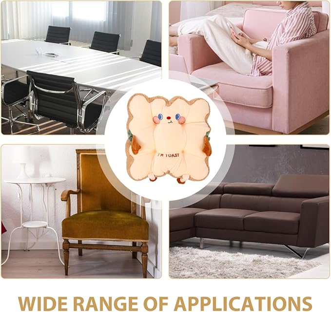 Zerodeko Cute Plush Desk Chair Cushion for Office Dining Square Seat Pad with Cartoon Wear Resistant Support for Long Sitting Comfort Multipurpose Cushion for Home Office Car Use