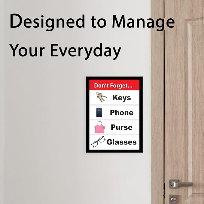 Reminder Organization Board for Seniors – Daily Task & Memory Aid – Dementia and Alzheimer’s Reminder Tool – Visual Organizer with 20 Cards for Routines & Personalized Prompts