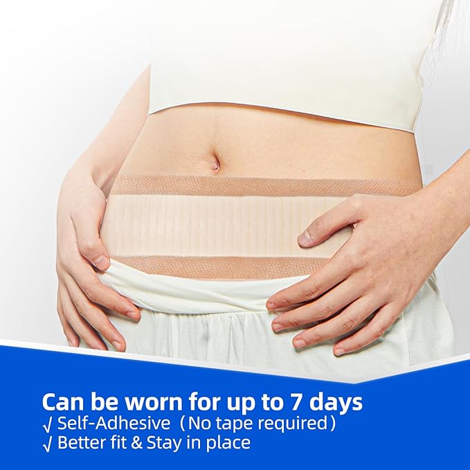 Ultra Soft Silicone Foam Dressing 4" x 12" - Large Bandages for Wounds, Highly Absorbent Waterproof Bandages for Bed Sores, Leg Ulcers, Knee Surgery 3 Count