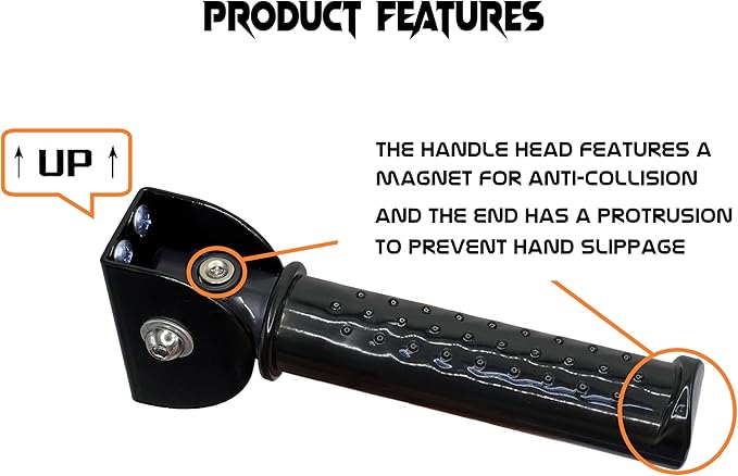 Doorway Stair Assist Handle, Handicap Grab Bars for Wall, Non-Slip Grab Bar for Elderly, Seniors, Injured and Handicap People, Support Up to 300 Pounds, Black