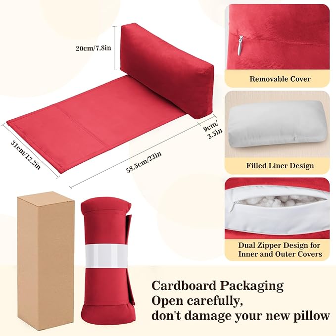 Recliner Headrest Pillow, Adjustable Comfort Neck & Head Support Pillow, Soft Velvet Non-Slip Headrest for Pain Relief & Relaxation, Ideal for Recliner, Couch, Chair, Sofa