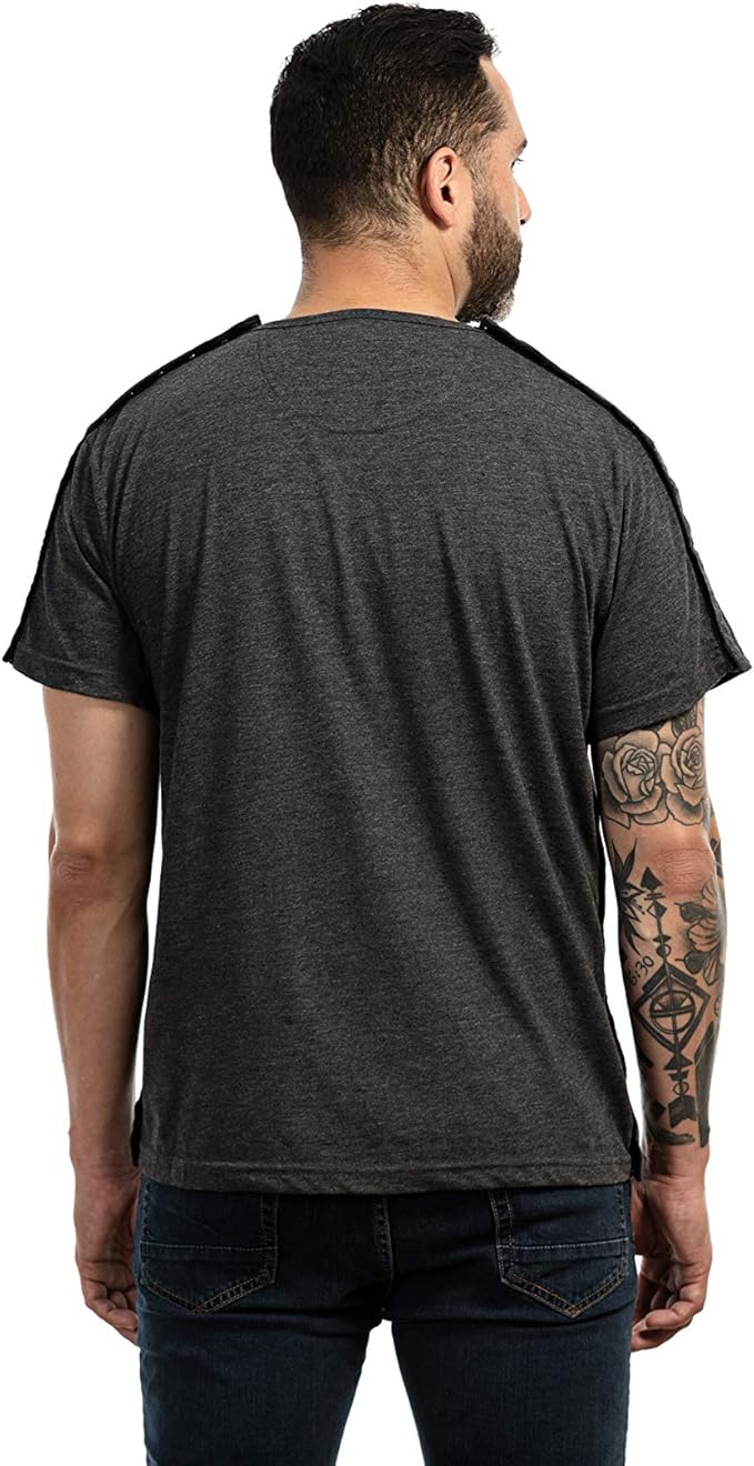 MAI We Care Post Shoulder Surgery Shirts for Men - Tear Away Recovery Apparel, Premium Chemotherapy Clothing