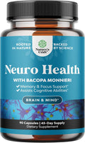 Nootropic Brain Supplement for Memory and Focus Support - Vitamins for Mental Support & Clarity with Bacopa Monnieri, VIT A, B6, Riboflavin, Niacin, Thiamin & Folate - Cognitive Complex - 90 Ct