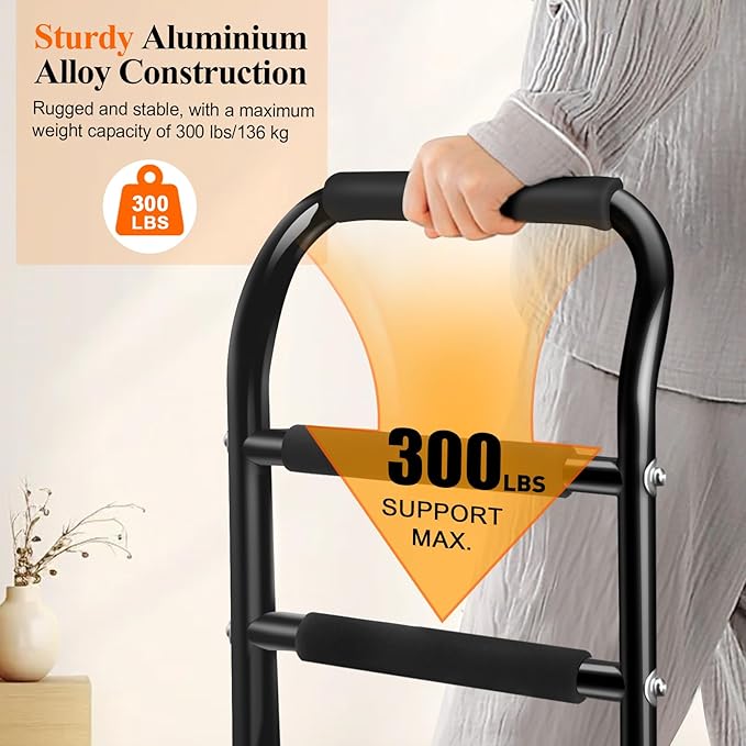 Stand Assist Aid for Elderly, Aluminum Alloy Standing Aids & Supports for Rising from Chair Couch, Sturdy Chair Lift Assist Grab Bar for Seniors Disabled Handicap Adults, Height-Adjusted