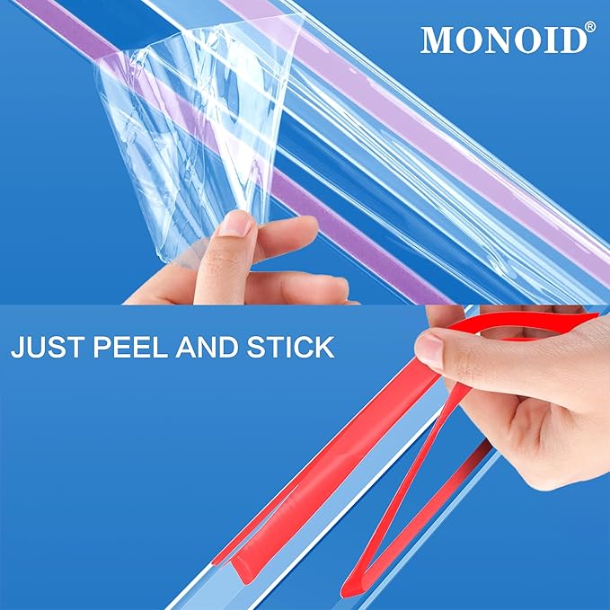 12PCS Clear Self-Adhesive Wall Corner Protectors，Corner Guards & Edge Protector for Wall Door Frame Cabinet Baseboard & Door, Table, Stair (31.5" X 1.18")