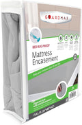 Guardmax Jersey Knitted Full XL Zippered Mattress Encasement - Waterproof & Bed Bug Proof Mattress Protector - Comfortable, Soft, and Noiseless Zippered Bedding - Dust Mite Proof (54 x 80 x 12)
