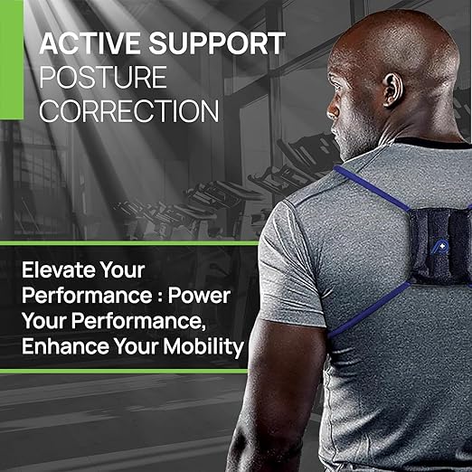 PRIMEKINETIX PostureMedic Dynamic Posture Corrector - Active Resistance Training System for Upper Back Strengthening & Shoulder Alignment - Stretches Chest, Strengthens Back - Doctor Recommended - Size S (Red)