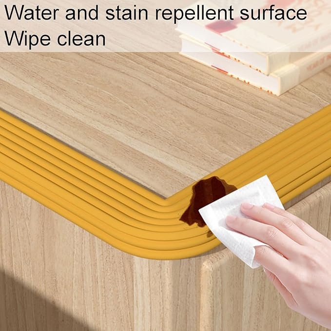Edge Corner Protector, W-Shaped Sharp Edge Safety Corner Edge Foam Padding, Edge Guards Bumpers, Proofing Furniture Edge Protector for Table Edges & Sharp Corners(Brown,3 Pack)