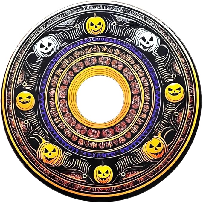 Designer Cover for Wheelchair Wheels, Enhances Aesthetics, Easy Install/Remove, Lightweight, New Matt Finish (Laughing Pumpkin)