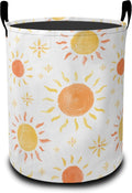 Boho Sun Laundry Hamper Large Canvas Fabric Lightweight Storage Basket/Dirty Clothes Collapsible Waterproof for College Dorms, Boys and Girls Bedroom,Bathroom
