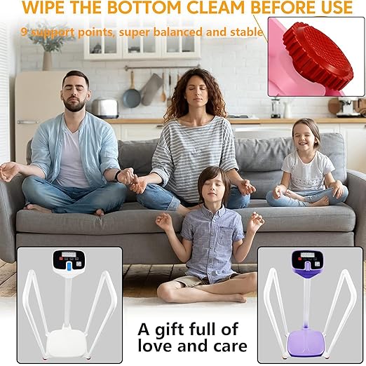 Assist The Elderly in Measuring Weight gain While Standing, with an Electronic Scale with armrests, Suitable for use in clinics, Hospitals, Schools, Nursing Homes (Dreamy Purple)