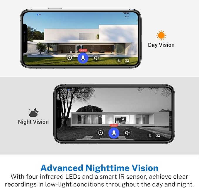 1080p Wireless Doorbell Camera with Receiver, AI Human Detection, 2-Way Audio, Night Vision, Cloud Storage (Sold Separately), Real-Time Alerts, Rechargeable Battery-Powered, 2.4Ghz Wi-Fi