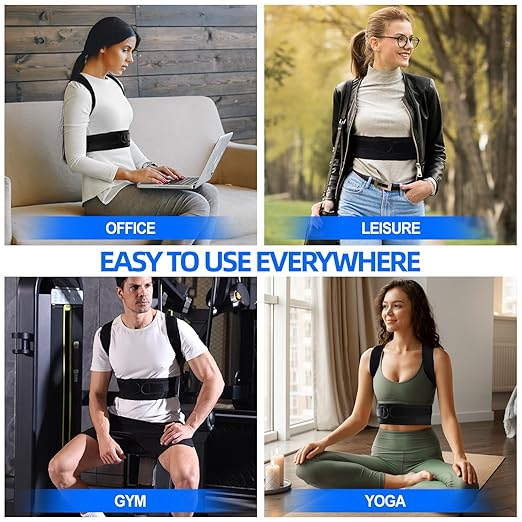 IYDoaMea Posture Corrector for Women and Men ( Order A Size Up ) Upgraded Back Brace Support, Adjustable Shoulder Straightener for Improving Back Posture, Relief for Upper and Lower Back, Lumbar, Neck, Shoulder Pain (2XL(43.3~49.2))