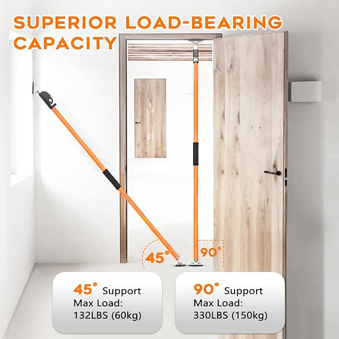 HOLOTHURIAN Cabinet Jack Support Pole, 49.2-114.2 inches Third Hand Tools Adjustable Support Pole, 3rd Hand Support System for Upper Cabinet Installation, 300 LB Capacity, 2-Pack