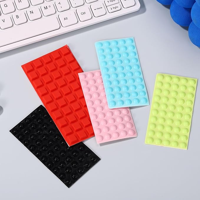 250pcs Visually Impaired Bump Dots, Silicone Assorted Colors & Sizes Vision Impaired Bump Dots Braille Blind Products Gadgets Spots Markers Stickers for Adults Blind Low Vision & Elderly
