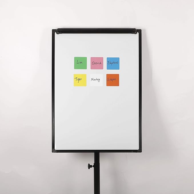 Dry Erase Magnets Set - 24 Pack - 4x4 in Whiteboard Magnetic Planning Pads Labels - Small White Board Magnet Strips Name Tags for Home and Office