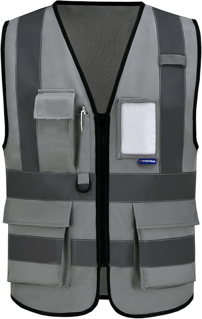 A-SAFETY grey hi vis vest