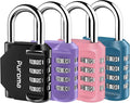Puroma 4 Pack Combination Lock Multicolor for Locker 4 Digit Outdoor Waterproof Padlock for School, Gym, Sports, Fence, Toolbox, Gate, Case, Outdoor, Hasp Storage