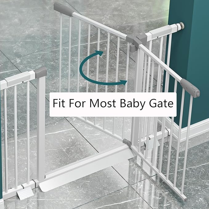 Support Feet for Baby/Pet/Dog Gate, Reinforcement Accessories, Suitable for Stairs/Hallway/Doorways, Avoid Tripping, Easy Walk Through