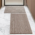 Ultra-Soft Bathroom Rug Set, 2-Piece – Absorbent, Non-Slip, Machine Washable Bath Mats for Bathroom, Shower, Sink, Kitchen （20" x 32" + 17" x 24"）