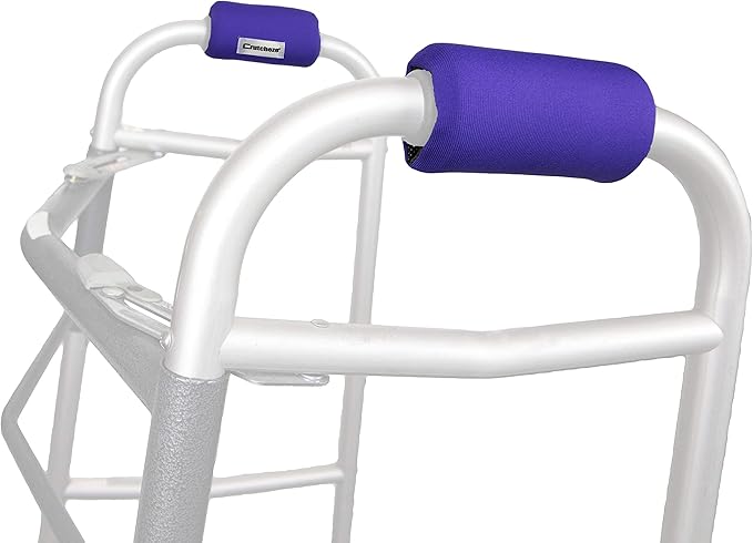 Crutcheze Walker Padded Hand Grip Covers Premium USA Designed Moisture Wicking, Comfort, Fashion, Washable - Standard Walker Handle Cushion - Mobility Aid Accessories