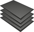 4 Pack Rubber Floor Mats 36”x24” - Heavy-Duty Non-Slip Kitchen Mat & Bar Floor Mat with Drain Holes, Odorless for Entrance, Restaurant, Indoor Outdoor