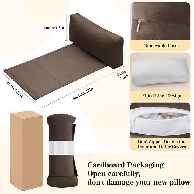 Recliner Headrest Pillow, Adjustable Comfort Neck & Head Support Pillow, Soft Velvet Non-Slip Headrest for Pain Relief & Relaxation, Ideal for Recliner, Couch, Chair, Sofa