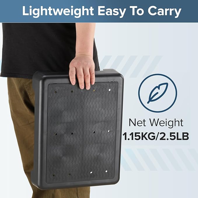 Mobile Step Stool,Indoor/Outdoor Non-Slip Step Platform,Portable Stair Aid for Adults and Seniors for Stairs,Kitchen,Office,Door,Bed,Car Safety Steps,Black-Black