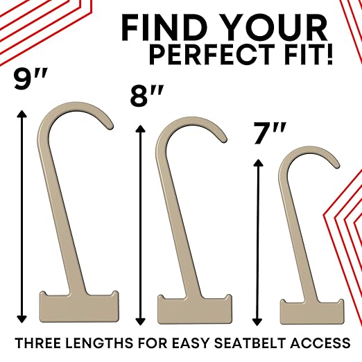 Seatbelt Catcher Seat Belt Aid Grabber - for Elderly & Disabled, Seatbelt Reacher Tool for Seniors with Back, Shoulder, or Elbow Injury, Easy Reach Mobility & Daily Living Aid, 3 Pack, Gray