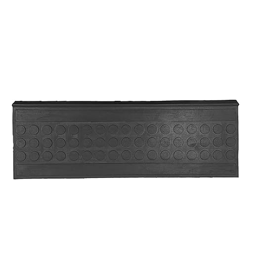 Ottomanson All-Weather Bullnose Rubber Stair Treads – Non-Slip Step Mats for Wooden, Concrete, or Outdoor Stairs, Easy Maintenance, Tool-Free Placement, Pack of 5, 10" x 30", Black Coin