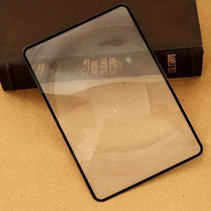 3X Paper Size Glass PVC Flat Full Page Reading Magnifier Elderly Low for Vision Aid Lens L Sheets for Flat On Sheet for Full
