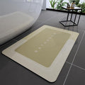 Bath Mat, Bathroom Mat Rugs Super Absorbent Shower Mats Non Slip Quick Dry Thin Rubber Mats for Bathroom Floor Fit Under Door, Shower Rug for Bathtub, Shower, Beige