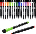 Browill Magnetic Dry Erase Markers, Fine Tip Low Odor Whiteboard Markers for Kids & School, Work On White board & Calendar, Refrigerator (16 Pack)