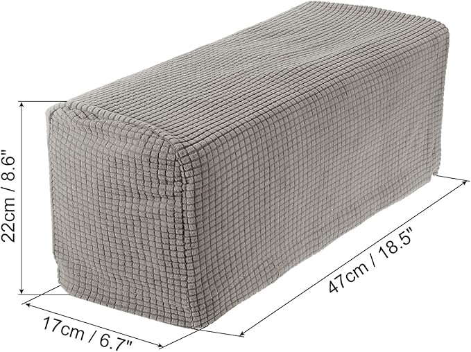 uxcell 2pcs Stretch Armrest Covers for Chairs/Sofas, Couch Arm Covers with Twist Pin, Furniture Protector Slipcovers Taupe