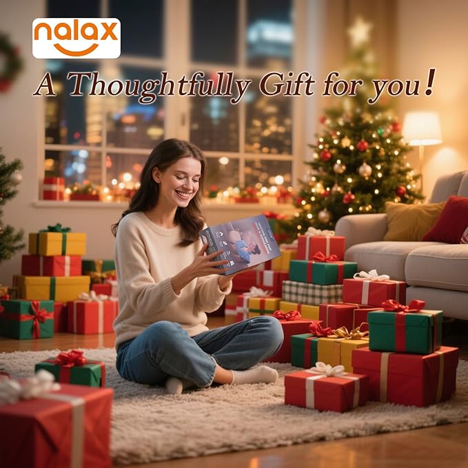 Nalax 30s Fast Heating Pad for Neck and Shoulders and Back, 6X Deeper Far Infrared Pain Relief, 8 Heat Settings Max 159℉, 4H Auto Off, Memory Function, Adjustable Strap, Valentine Gifts Women 24"x 20"