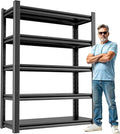 Storage Shelving Rack - 5 Shelf Heavy Duty Garage Storage Shelf, Metal Shelving Organizer for Garage, Home, and Utility Rooms, Maximize Space with Easy Organization16 D x36 W x78 H